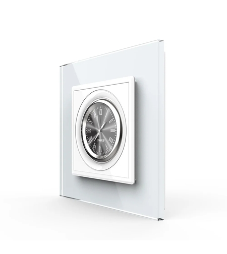 Ceas Mecanic Livolo cu Rama din Sticla Securizata, alb