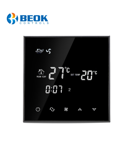 Termostat cu fir pentru aer conditionat BeOk TGT70-AC2, Compatibil cu sisteme HVAC