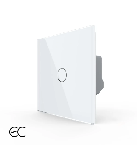 Intrerupator Simplu cu Touch LIVOLO din Sticla - Protocol ZigBee EC, alb