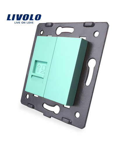 Priza internet Livolo, verde