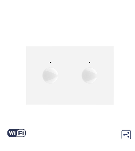 Modul Intrerupator Dublu Cap Scara / Cruce Wi-Fi cu Touch LIVOLO, standard italian – Serie Noua, Alb
