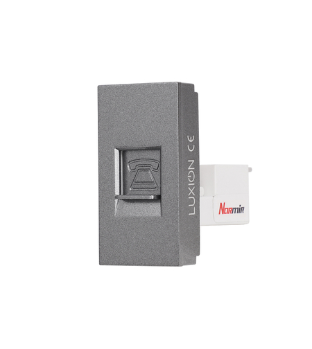 Modul Priza Telefon 1M LUXION, Standard Italian, gri