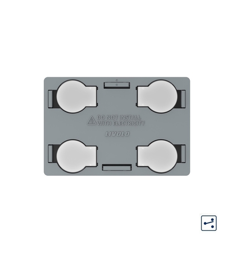 Modul intrerupator cvadruplu cap scara / cruce cu touch Livolo, standard Italian