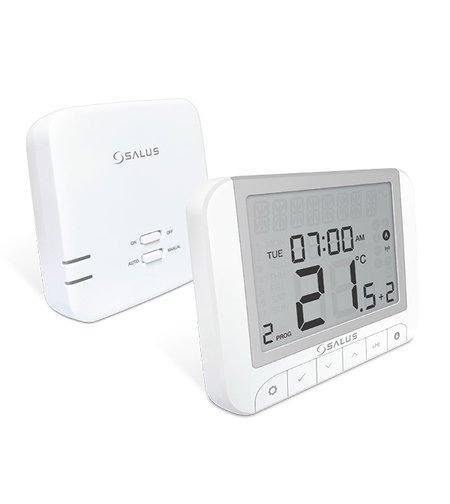 Termostat wireless Salus RT520RF, Ecran LED, Functii de optimizare, Cod PIN