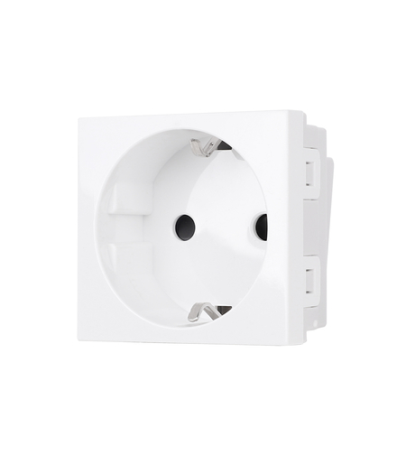 Modul Priza Schuko 2M Luxion, Standard Italian, alb