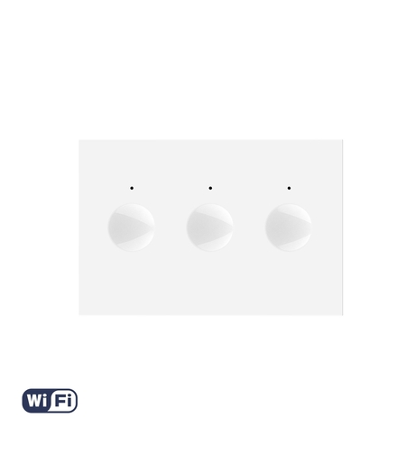 Modul Intrerupator Triplu WIFI cu Touch LIVOLO, standard italian – Serie Noua, Alb