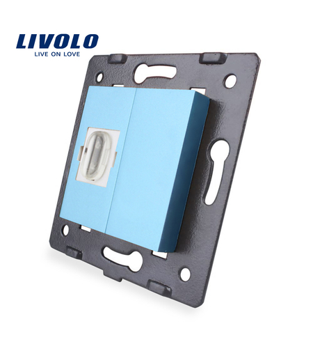 Priza HDMI Livolo, albastru