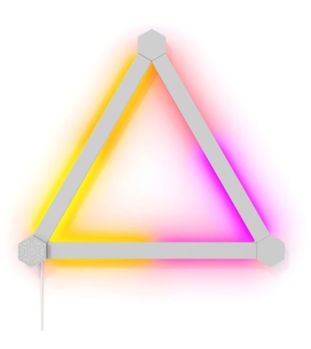 Kit extensie 3 panouri pentru Nanoleaf Lines Expansion Pack, Wi-Fi, Senzor muzica, Control vocal