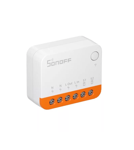 Releu inteligent Wi-Fi Sonoff Mini R4, 10A, 2300W, Programari, Control aplicatie