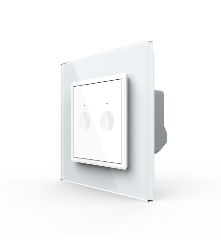 Intrerupator dublu cu touch Livolo din sticla, Serie noua