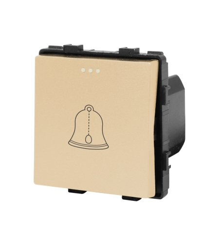 Modul Buton Sonerie Mecanic LUXION, auriu