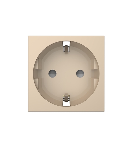 Priza simpla Livolo fara rama din sticla, auriu