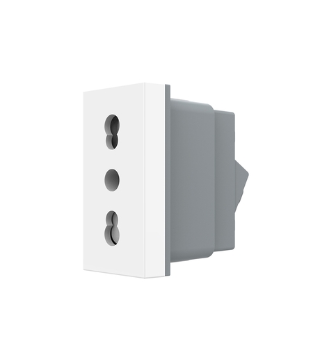 Modul priza simpla ingusta LIVOLO, alb