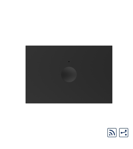 Modul intrerupator simplu cap scara / cap cruce wireless cu touch Livolo standard Italian, Serie noua, negru