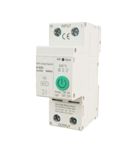 Siguranta automata Wi-Fi LUXION, 63A 2 Poli (1P+N), Monitorizare consum, Control aplicatie