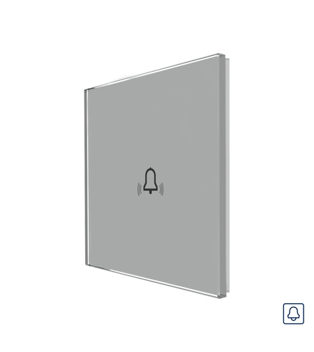 Panou Buton Sonerie cu Touch Din Sticla LUXION, gri