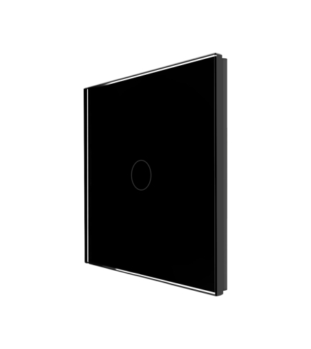 Panou Intrerupator Simplu cu Touch Din Sticla LUXION, negru
