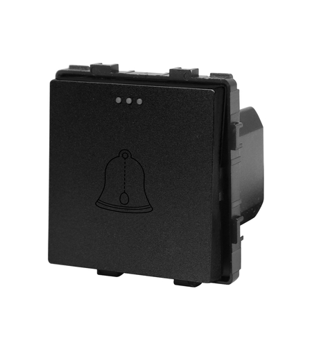 Modul Buton Sonerie Mecanic LUXION, negru