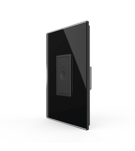 Intrerupator Simplu cu Touch Livolo cu Rama Din Sticla 1M - Serie Noua, negru