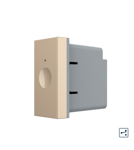 Modul intrerupator simplu cap scara / cruce cu touch Livolo 1M standard Italian, Serie noua, auriu