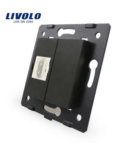 Priza HDMI Livolo, negru