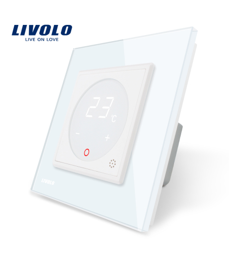 Termostat Livolo pentru sisteme de incalzire electrice, alb