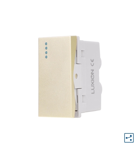 Modul Intrerupator Simplu Cap-Cruce Mecanic 1M LUXION, Standard Italian, auriu