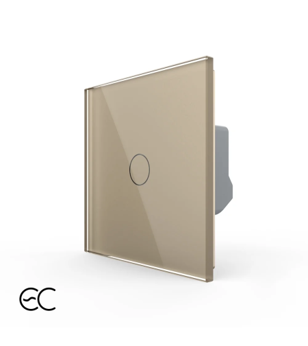 Intrerupator Simplu cu Touch LIVOLO din Sticla - Protocol ZigBee EC, auriu