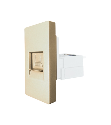 Modul Priza Internet CAT6 RJ45 1M LUXION, auriu