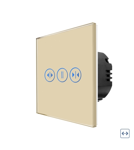 Intrerupator Draperie cu Touch din Sticla LUXION, auriu