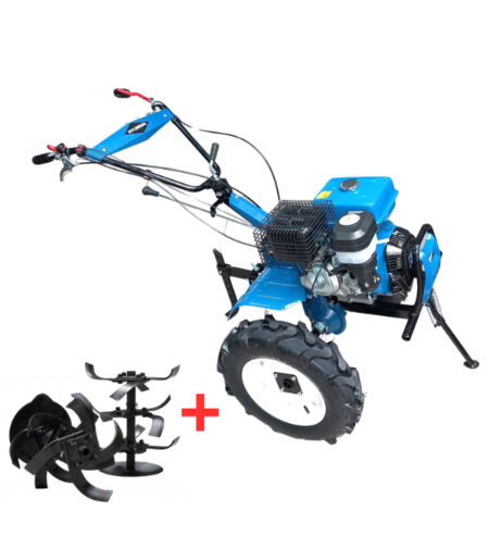 Motocultor Hyundai HY-MC105 pe benzina, putere 14 CP, 420 cmc, latime maxima de lucru 105 cm, adancime de frezare 10-30 cm, freza de pamant si roti de cauciuc incluse