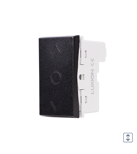 Modul Intrerupator Mecanic Jaluzele 1M LUXION, Standard Italian, negru