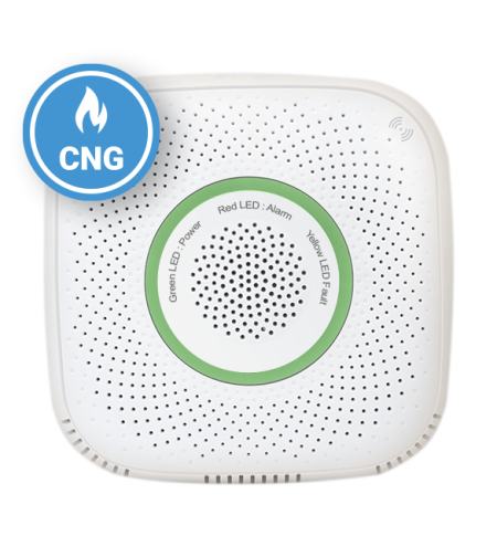 Senzor detector de gaz natural comprimat Shelly Gas CNG, Wireless, Alarma 70 dB, Notificari aplicatie
