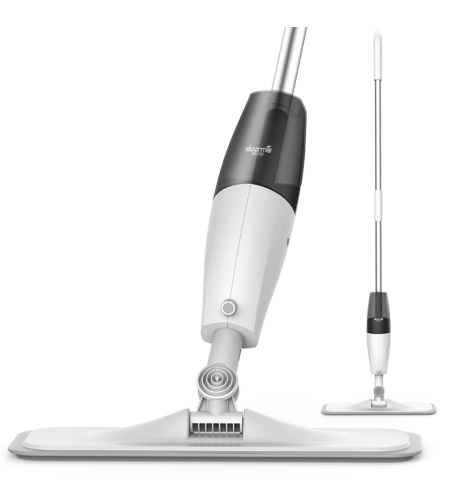 Mop cu pulverizator Deerma TB500, Alb, Laveta microfibra, Rotire 360°, Capacitate 0.35 L