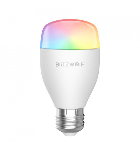 Bec inteligent Blitzwolf BW-LT27, Wi-Fi, Smart, Bulb E27, 9W, Comanda vocala, 850 LM, RGB