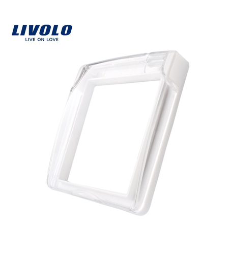 Capac de protectie rezistent la apa pentru prizele din sticla Livolo, alb
