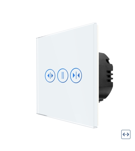 Intrerupator Draperie cu Touch din Sticla LUXION, alb