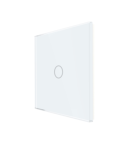 Panou Intrerupator Simplu cu Touch Din Sticla LUXION, alb
