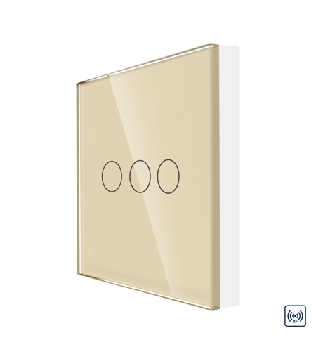 Telecomanda cu Touch Screen si 3 Canale RF433 LUXION, auriu