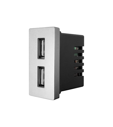 Modul Priza USB 2.4A 5V LUXION, gri