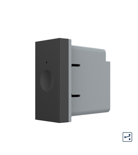 Modul intrerupator simplu cap scara / cruce cu touch Livolo 1M standard Italian, Serie noua, negru
