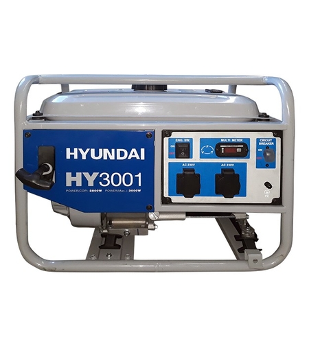 Generator de curent monofazat Hyundai HY3001 cu motor pe benzina, 3.1 kVA