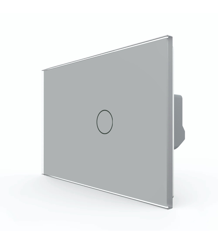 Intrerupator Simplu cu Touch LIVOLO din Sticla, Standard Italian – Serie Noua, gri