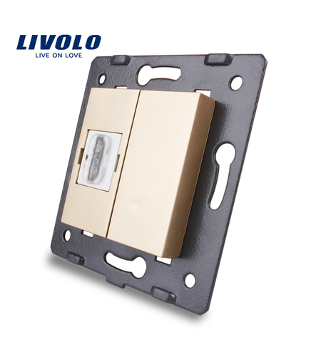 Priza HDMI Livolo, auriu