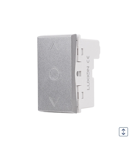 Modul Intrerupator Mecanic Jaluzele 1M LUXION, Standard Italian, gri