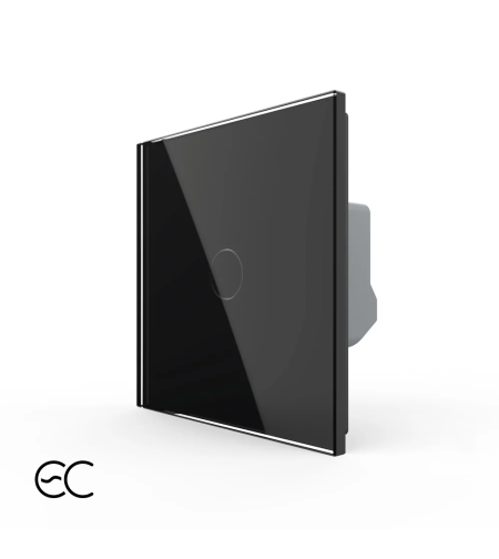 Intrerupator Simplu cu Touch LIVOLO din Sticla - Protocol ZigBee EC, negru