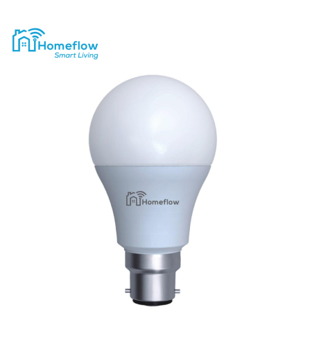 Bec inteligent LED Wireless Homeflow B-5005, B22, 9W (60W), 806lm, dimabil, lumina calda/ rece, Control de pe telefonul mobil
