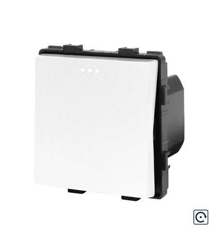 Modul Intrerupator Simplu Mecanic cu Reset / Revenire LUXION, alb