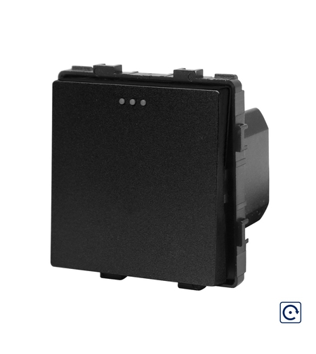 Modul Intrerupator Simplu Mecanic cu Reset / Revenire LUXION, negru