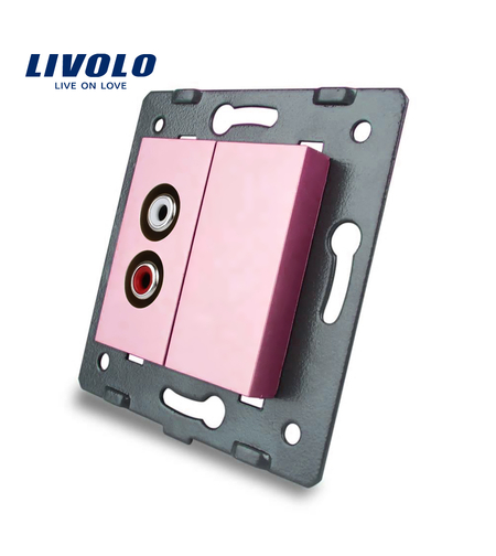 Priza audio Livolo, roz